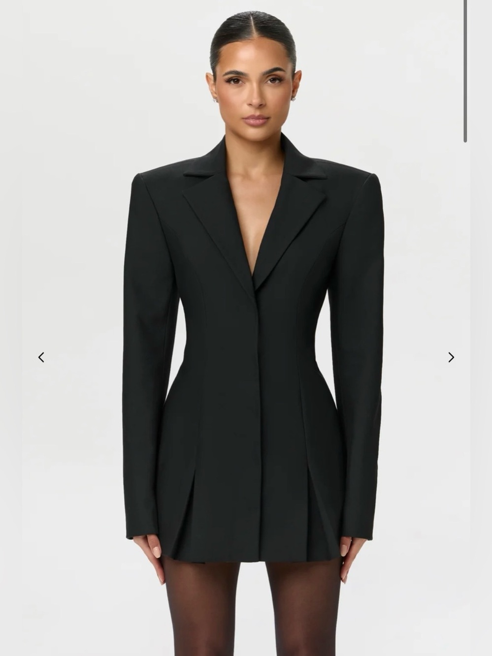 Naked Wardrobe Suiting Blazer Mini Dress Black